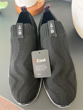 BE COOL Black Knit Slip-On women Sneakers
